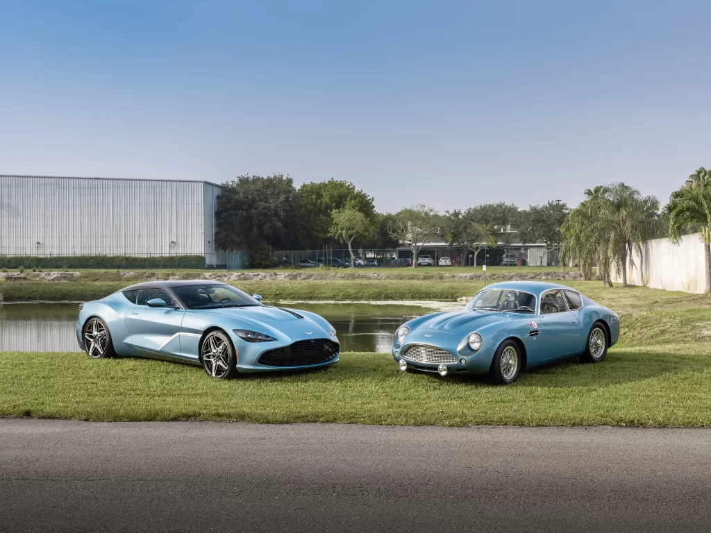 James Bond fans can buy two rare Aston Martins, the DB4 GT Zagato and DBS GT Zagato, for a discounted £3.75M. A unique chance to own these iconic and future icons.