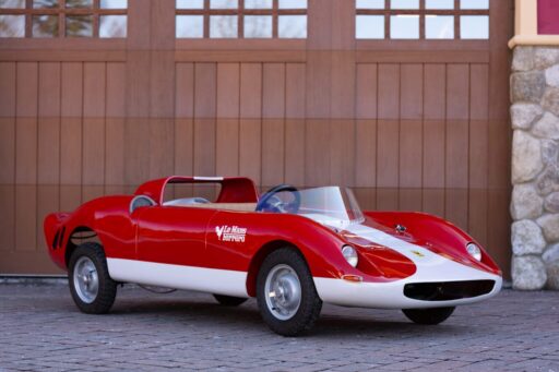 A classic Ferrari 275 kids' car, limited to 30 mph, is up for auction at £40,000. This detailed one-third scale model of the 1964 Le Mans-winning Ferrari 275 P isn't road legal.