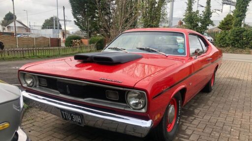 A 1970 Plymouth Duster 318 V8, featured in the horror movie "The Exorcism of Karen Walker" starring Rula Lenska, is up for sale for £16,000 with only 37,000 miles.