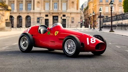 A 1954 Ferrari 625 F1, from Ferrari's golden era, is up for auction at £2.5 million. Part of the Bardinon collection, it was raced by Ecurie Francorchamps and Marquis de Portago.