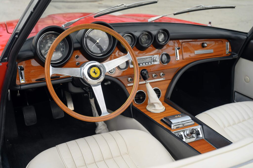 An ultra-rare 1967 Ferrari 365 California Spyder, one of only 14 made, will be auctioned for £3.1 million. This collector's item features a V-12 engine and iconic design.
