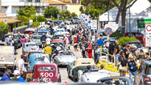 Stage 3 of the 1000 Miglia, "the most beautiful race in the world," took racers from Viareggio to Rome. The journey included stops in Lucca, Pontedera, and Ronciglione, ending with a grand arrival in Rome's Via Veneto.