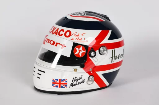 Nigel Mansell's F1 memorabilia auction fetched £54,764, less than half the estimated £117,000. Highlights included a £5,040 photo with Senna, Prost, and Piquet.
