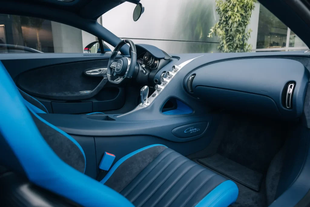 Rare 260mph Bugatti Chiron Sport, one of only 20 made, up for auction at £3.2 million. The 2019 110 Ans Bugatti edition boasts an 8-litre W-16 engine and luxurious design.