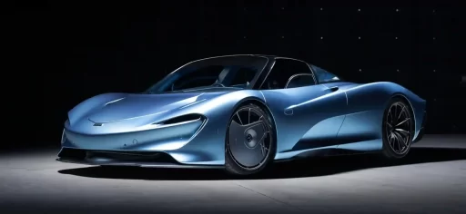 A rare McLaren supercar sold for £1.5 million at auction, significantly below the expected £2 million. The blue Speedtail model, one of just 106 made, boasts a 250 mph top speed and has only 56 miles on the odometer.