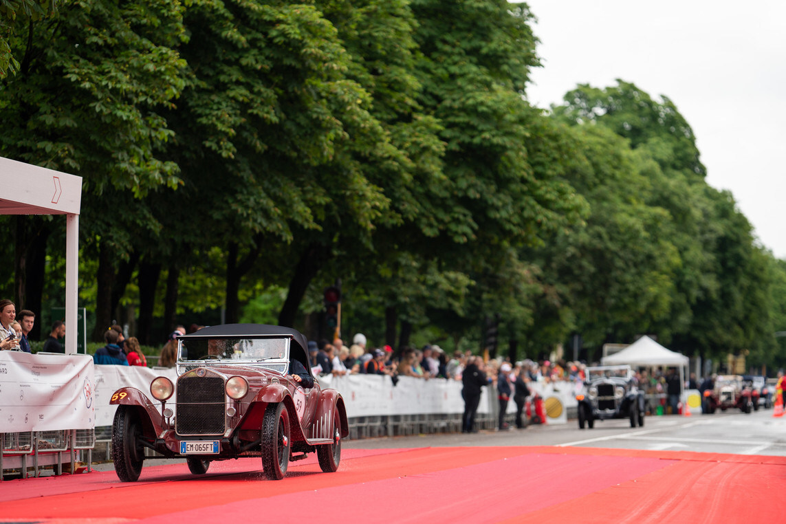 The 2024 edition of the iconic 1000 Miglia began today at 12:30 pm, with over 400 vintage cars setting off from Brescia to traverse 2200 km in "The Most Beautiful Race In The World."