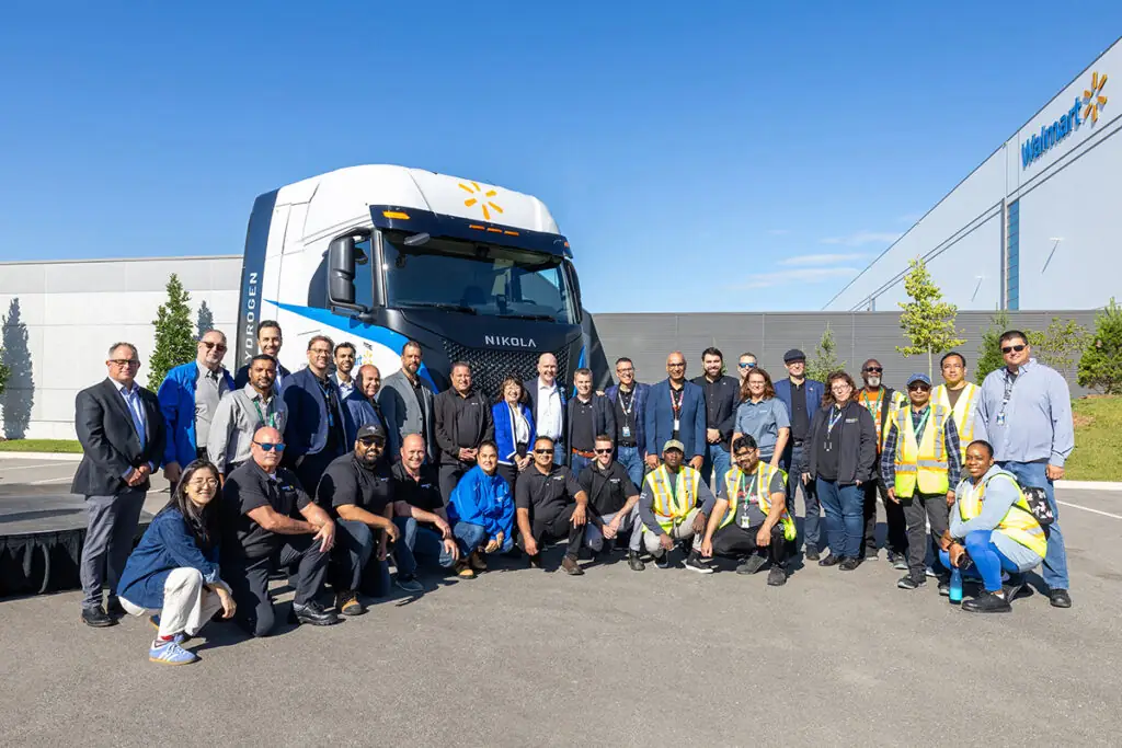 Walmart Canada launches its first hydrogen fuel cell-powered semi-truck, marking a milestone towards a 100% alternatively-powered fleet, reducing 97 metric tons of CO2 annually.
