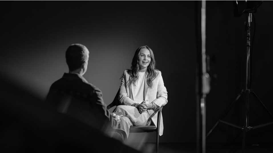 Alicia Vikander discusses her passion for minimalism, design, and the influence of interior design magazines, reflecting shared values with Polestar's approach to luxury and sustainability.