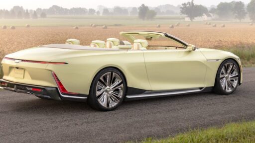 Cadillac unveils the SOLLEI concept, an all-electric luxury convertible showcasing bespoke design, sustainable materials, and innovative features, embodying Cadillac's vision of modern, open-air travel.