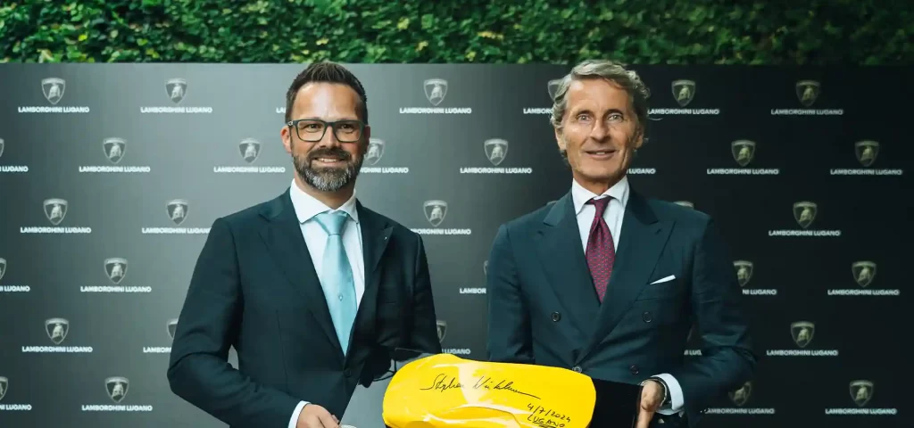 Lamborghini Lugano celebrates its first anniversary with an event at Villa Heleneum. Stephan Winkelmann, CEO of Lamborghini, highlighted the success of the past year and introduced the new Urus SE hybrid SUV to Swiss customers.