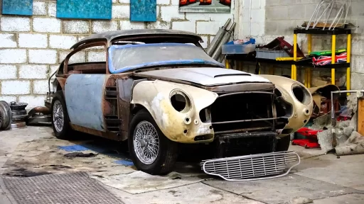 A 1967 Aston Martin DB6, a stalled restoration project, sold for £76,500 at auction. Despite its corroded bodywork, it's a unique opportunity for a classic car enthusiast.