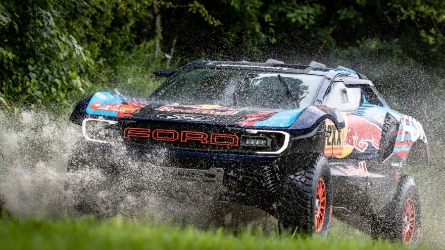 Ford Performance debuts the Raptor T1+ at Goodwood Festival of Speed, designed for the Dakar Rally with advanced suspension, a powerful V8 engine, and rugged off-road capabilities.