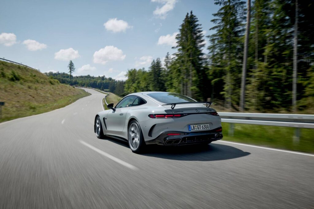 The new Mercedes-AMG GT 63 PRO 4MATIC+ debuts at Goodwood, boasting 612 hp and enhanced aerodynamics for racetrack agility, while maintaining everyday practicality.