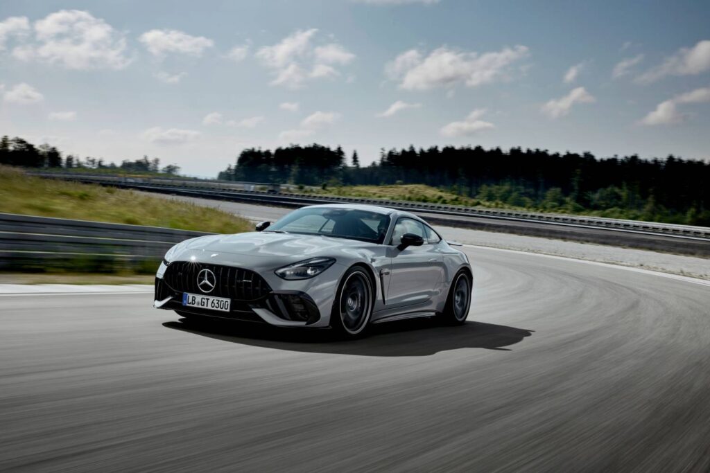 The new Mercedes-AMG GT 63 PRO 4MATIC+ debuts at Goodwood, boasting 612 hp and enhanced aerodynamics for racetrack agility, while maintaining everyday practicality.