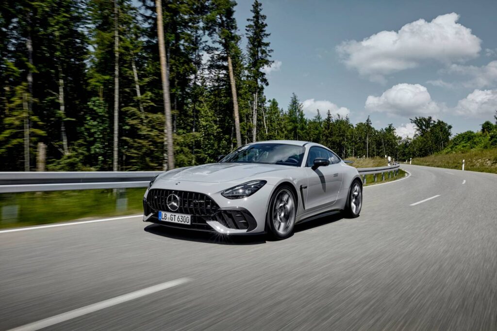 The new Mercedes-AMG GT 63 PRO 4MATIC+ debuts at Goodwood, boasting 612 hp and enhanced aerodynamics for racetrack agility, while maintaining everyday practicality.