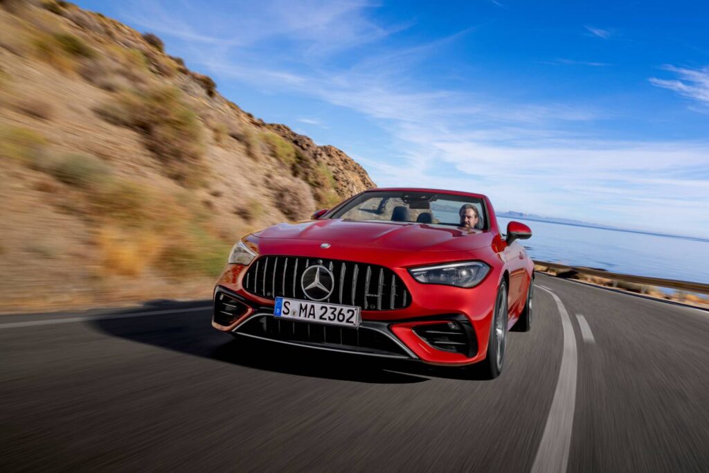 The Mercedes-AMG CLE 53 4MATIC+ Cabriolet, starting at €89,388.04, offers luxurious features, a powerful 3.0-litre engine, and year-round usability with innovative comfort systems.