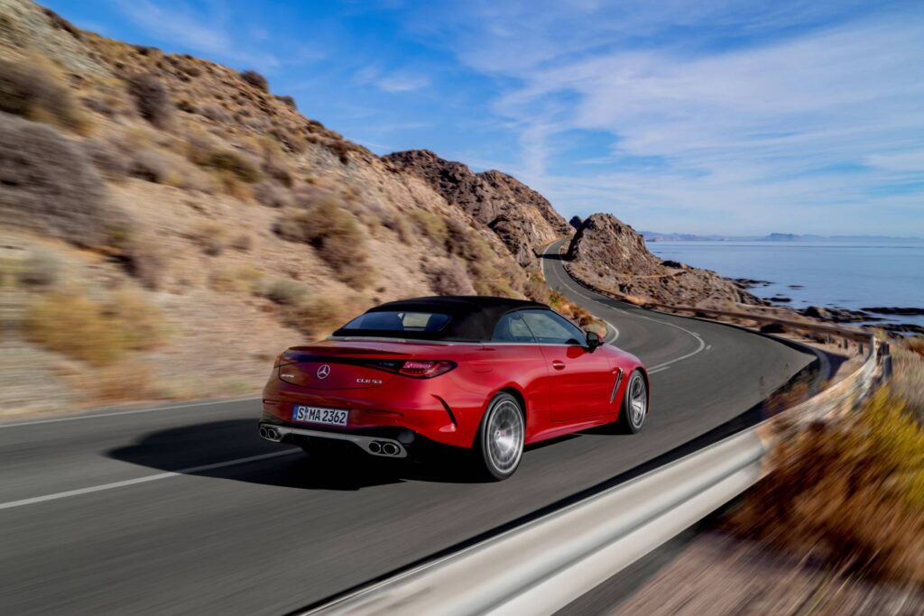 The Mercedes-AMG CLE 53 4MATIC+ Cabriolet, starting at €89,388.04, offers luxurious features, a powerful 3.0-litre engine, and year-round usability with innovative comfort systems.