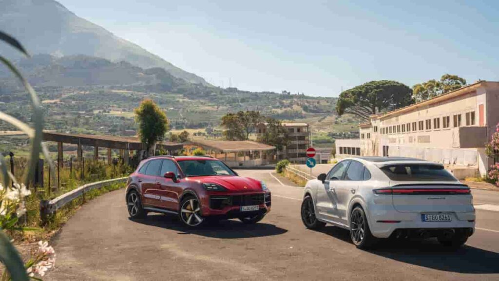 Ben Weinberger, Porsche's spokesperson, honors the 60th anniversary of the 904 Carrera GTS's Targa Florio victory, driving two Cayenne GTS models through the historic Sicilian rally route.