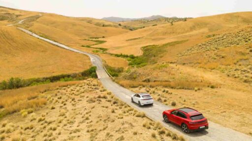 Ben Weinberger, Porsche's spokesperson, honors the 60th anniversary of the 904 Carrera GTS's Targa Florio victory, driving two Cayenne GTS models through the historic Sicilian rally route.