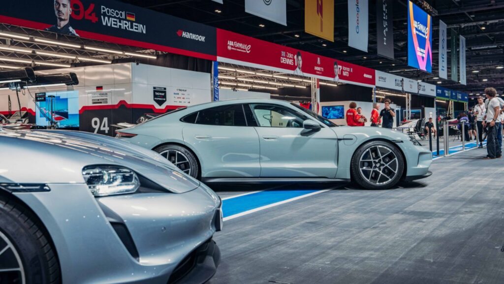 A road trip from Zurich to the Formula E finale in London showcased the Porsche Taycan's exceptional electric performance and efficiency, covering over 2,000 km with minimal charging stops.