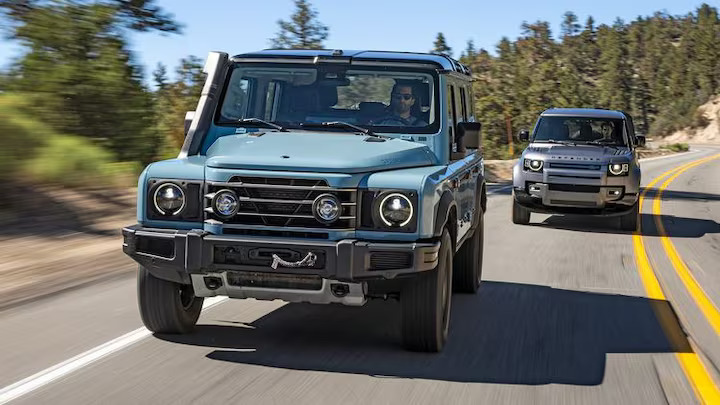 The 2024 Ineos Grenadier and 2024 Land Rover Defender 130 go head-to-head in our comparison test, blending nostalgic charm with state-of-the-art convenience.