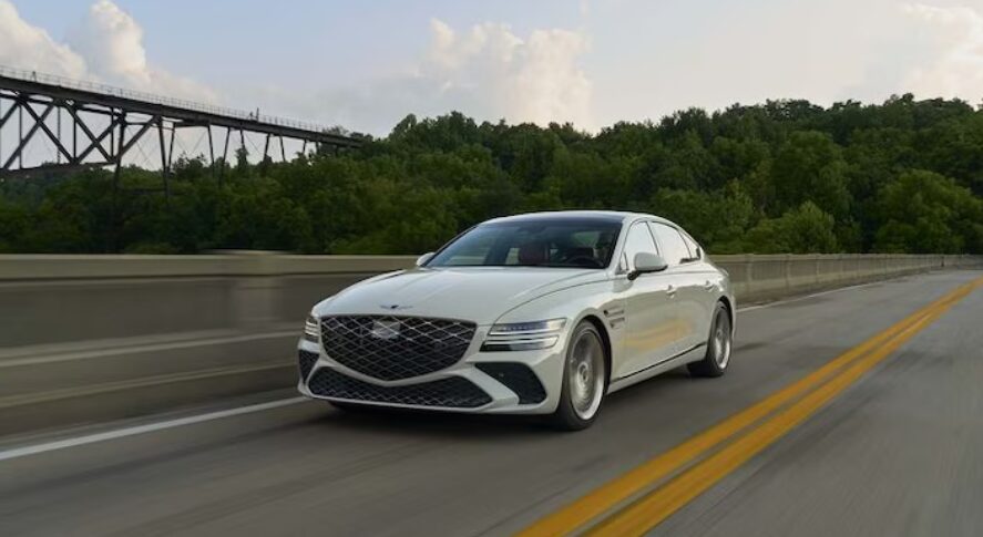 The 2025 Genesis G80 receives subtle updates, including a new 27-inch OLED display and redesigned exterior, maintaining its luxury appeal while staying competitive in its class.