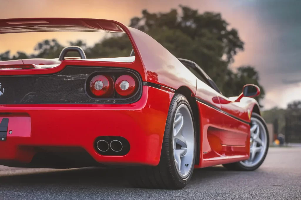 An extremely rare 1995 Ferrari F50 with just 8,556 miles heads to auction for £3.95 million. This iconic model, once owned by A-listers, features a V-12 engine and luxurious interior.