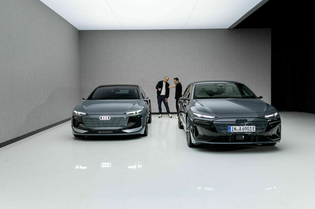 Sascha Heyde and Wolf Seebers, Audi exterior designers and friends for 20 years, bring their vision to life with the Audi A6 e-tron. From concept to reality, they share insights on shaping this innovative electric vehicle family, highlighting the collaborative journey and design influences.