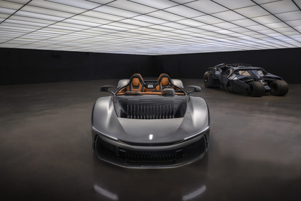 Automobili Pininfarina debuts the B95 Gotham, a one-of-a-kind Barchetta inspired by Bruce Wayne, at Monterey Car Week 2024, blending luxury, innovation, and cutting-edge design.