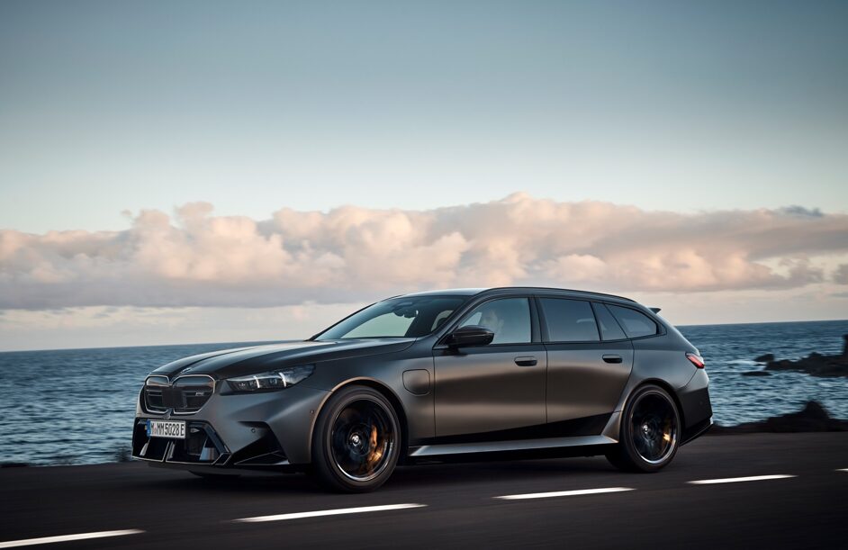 The all-new BMW M5 Touring combines 727 hp hybrid power with the practicality of a touring vehicle, offering dynamic performance, advanced tech, and luxurious comfort for everyday use.