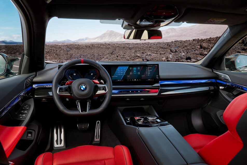 The all-new BMW M5 Touring combines 727 hp hybrid power with the practicality of a touring vehicle, offering dynamic performance, advanced tech, and luxurious comfort for everyday use.