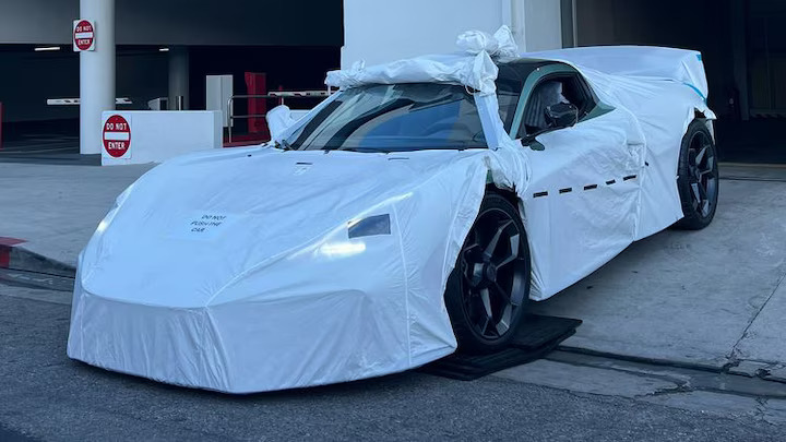 Rimac's latest hypercar has been spotted in Los Angeles, sparking excitement with a camouflaged design and possible debut at Monterey Car Week. Could this be a new model?