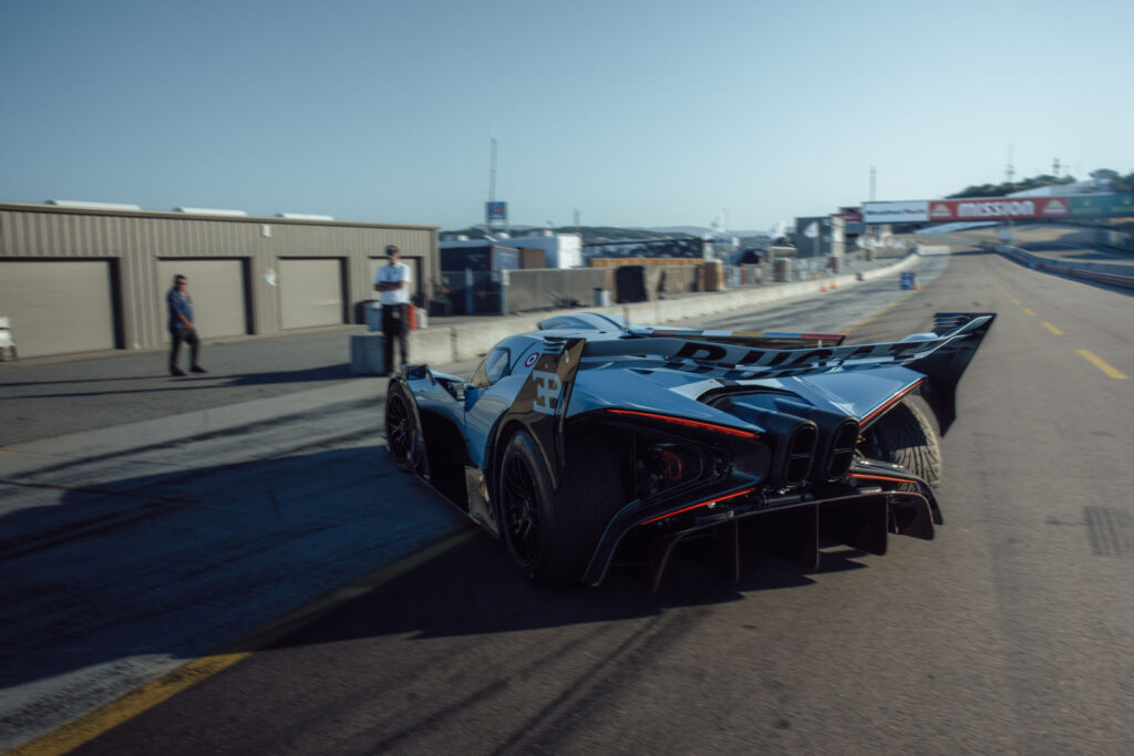 At Monterey Car Week, the iconic Bugatti Type 35 met the one-of-one Bolide 100-year anniversary edition on the track, celebrating a century of Bugatti's unmatched legacy in automotive excellence.