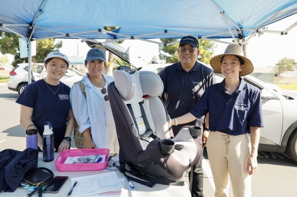 Hyundai and CHLA hosted a child passenger and pedestrian safety event in Fountain Valley, providing car seat checks and safety training to promote family well-being and prevent injuries.