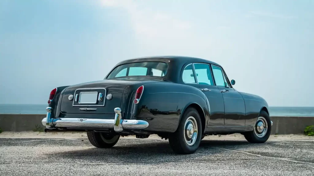 A rare 1965 Bentley S3 Continental, once owned by actor Leslie Nielsen, is up for auction at £155,000. Fully restored, this classic car features a V8 engine and luxury amenities.