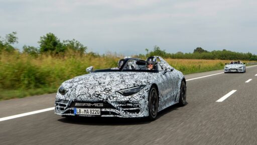 Mercedes-AMG is finalizing the PureSpeed, a limited-edition sports car with no roof or windscreen, now in the testing phase across Italy.