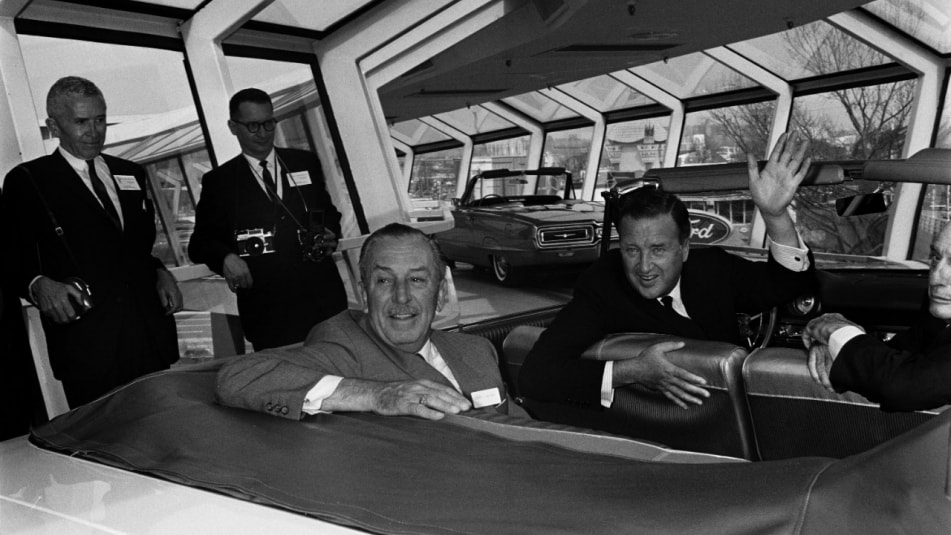 Ford's iconic "Skyway Mustang" made a special appearance at Disney's D23 event, celebrating its 60th anniversary and highlighting its debut at the 1964 World's Fair.