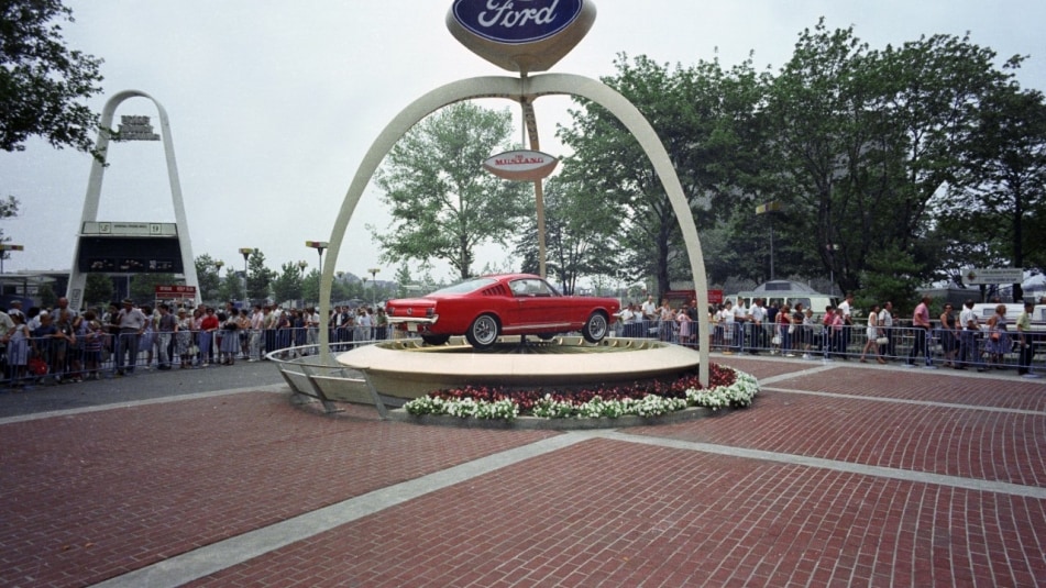 Ford's iconic "Skyway Mustang" made a special appearance at Disney's D23 event, celebrating its 60th anniversary and highlighting its debut at the 1964 World's Fair.