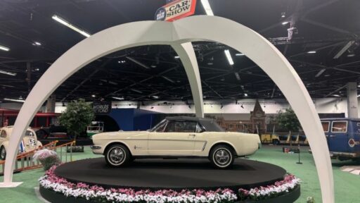 Ford's iconic "Skyway Mustang" made a special appearance at Disney's D23 event, celebrating its 60th anniversary and highlighting its debut at the 1964 World's Fair.