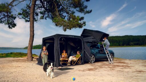 Porsche introduces the versatile Canopy Tent, offering multifunctional weather protection and cozy lounging. Complementing the popular Roof Tent, it elevates the luxury camping experience.