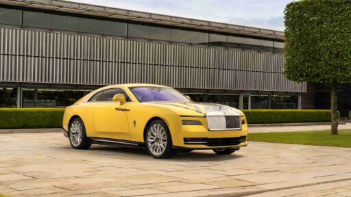 Rolls-Royce debuts the Spectre Semaphore, a bespoke one-off creation in vibrant Semaphore Yellow, at Monterey Car Week 2024, featuring luxurious custom interiors and unique design elements.