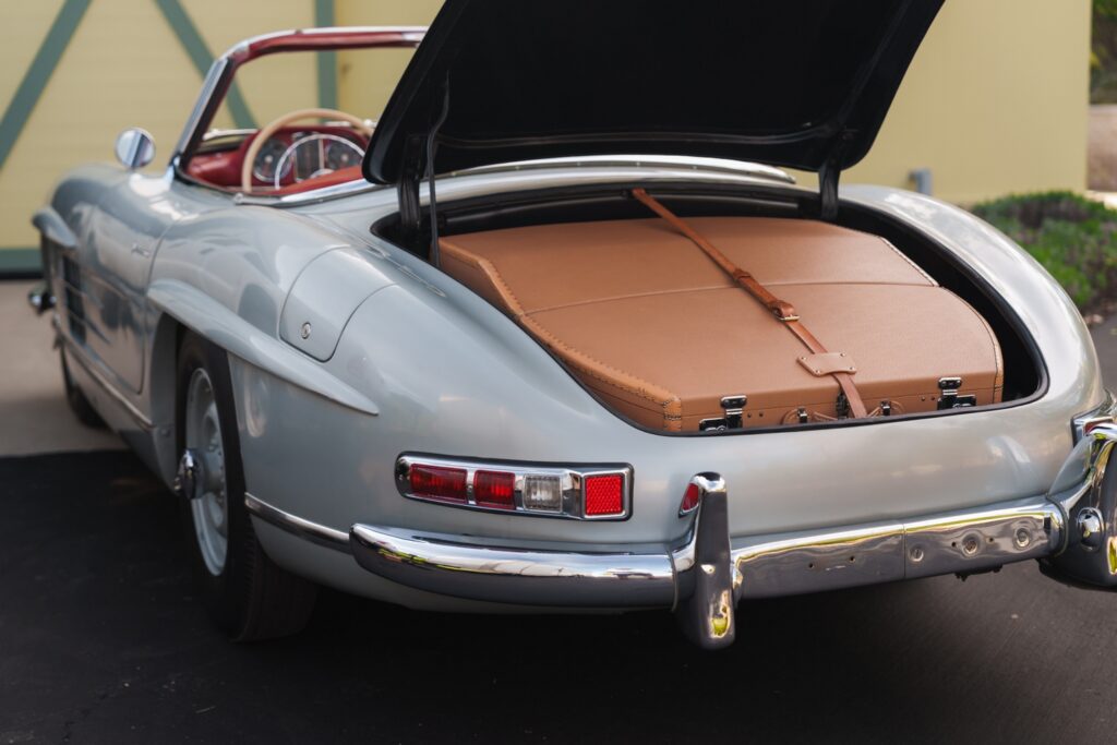 Rare 1957 Mercedes-Benz 300SL Roadster with original Rudge wheels and paint now for sale. Own one of just 27 ever made, priced at £2m ($2.65m).