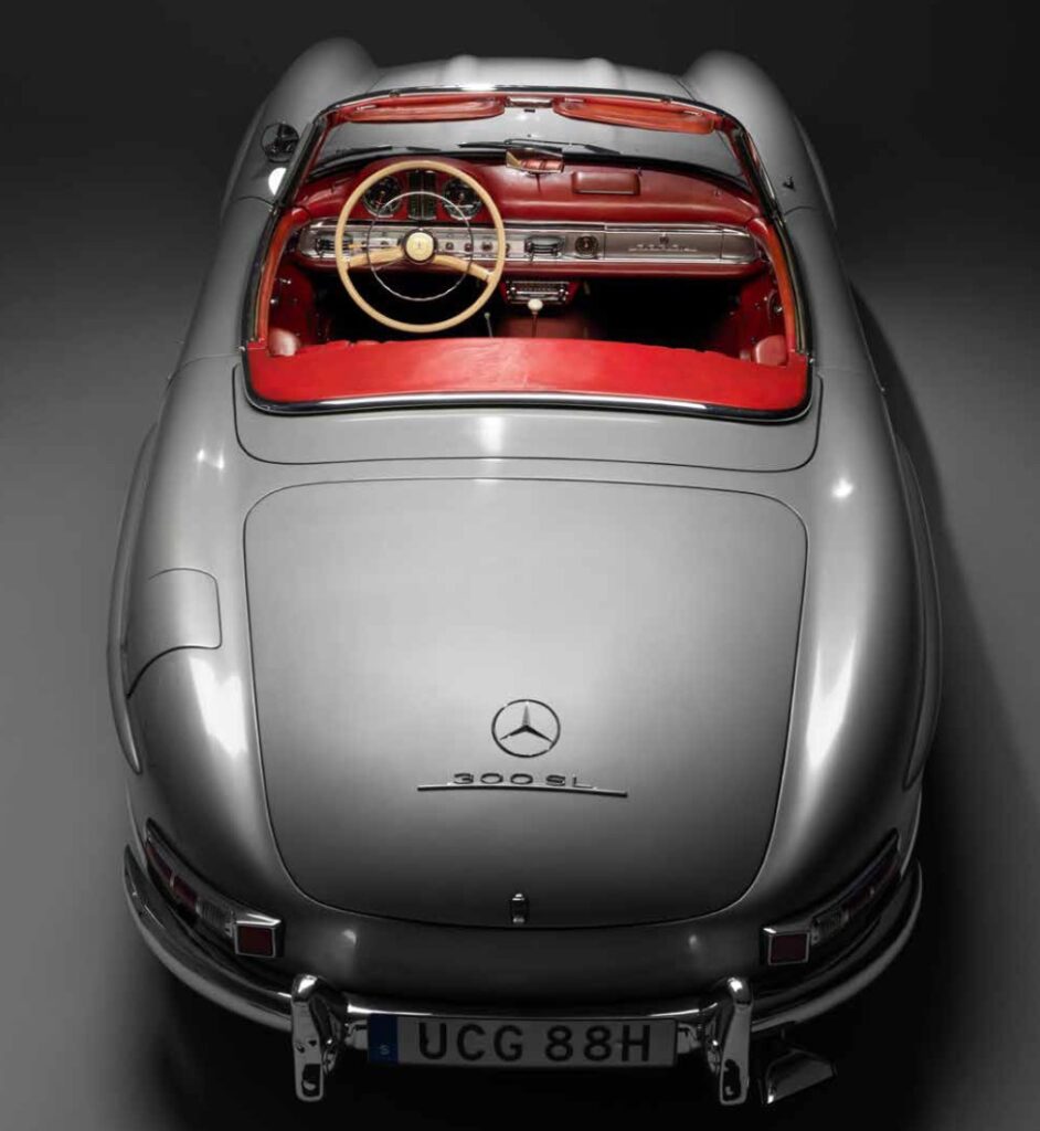 Rare 1957 Mercedes-Benz 300SL Roadster with original Rudge wheels and paint now for sale. Own one of just 27 ever made, priced at £2m ($2.65m).