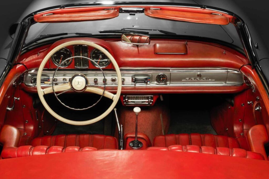 Rare 1957 Mercedes-Benz 300SL Roadster with original Rudge wheels and paint now for sale. Own one of just 27 ever made, priced at £2m ($2.65m).