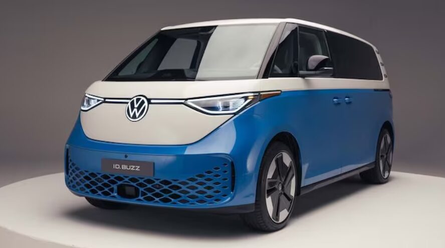 Volkswagen's ID Buzz EV starts at $61,545, offering a retro-inspired, all-electric take on the classic VW bus, combining style, tech, and modern electric efficiency in a unique package.