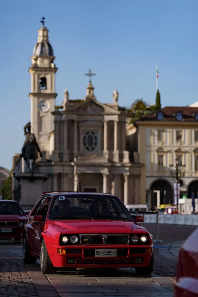 130 Lancia Deltas paraded through Turin for the 2024 Amiki Miei event, founded by Miki Biasion, celebrating Lancia’s rallying heritage and the upcoming Ypsilon HF and Rally 4 HF models.