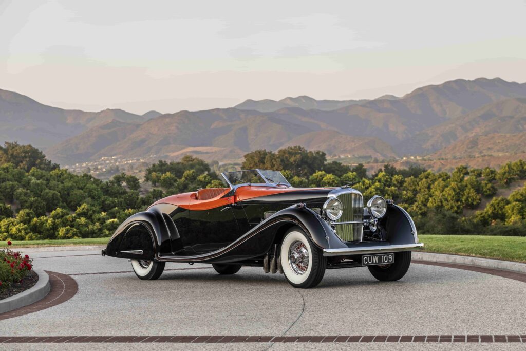 The 1935 Duesenberg Model SJ Speedster wins The Peninsula Classics 2023 Best of the Best Award, recognized for its rarity, luxury, and historical significance in automotive excellence.