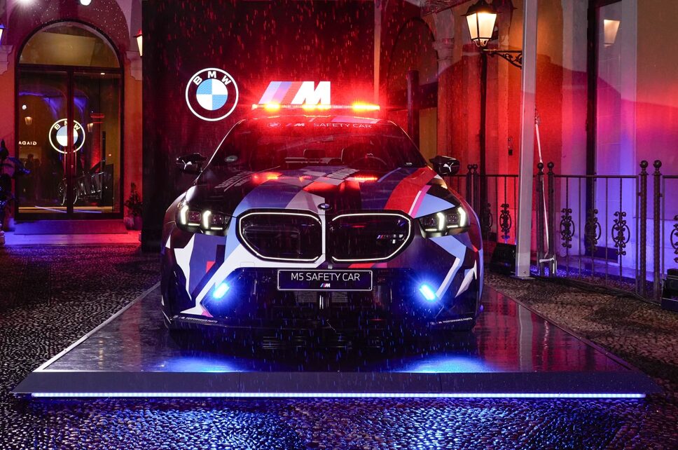 BMW M unveils the hybrid-powered BMW M5 MotoGP™ Safety Car, delivering 727 hp and debuting at Misano Grand Prix. It features race-inspired design and advanced safety technology.