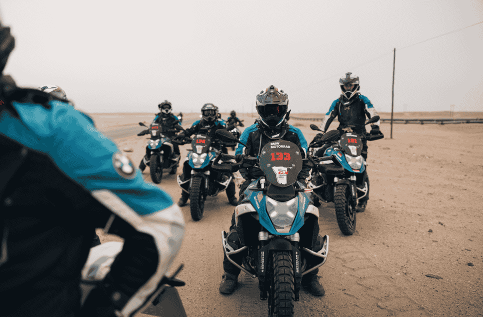 Day 5 of the BMW Motorrad GS Trophy 2024 challenged riders through the Namib Desert with tough terrain and two special trials, as they near the final stretch of this epic journey.