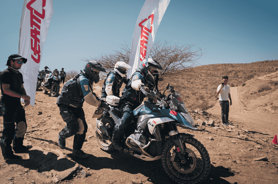 Day 5 of the BMW Motorrad GS Trophy 2024 challenged riders through the Namib Desert with tough terrain and two special trials, as they near the final stretch of this epic journey.